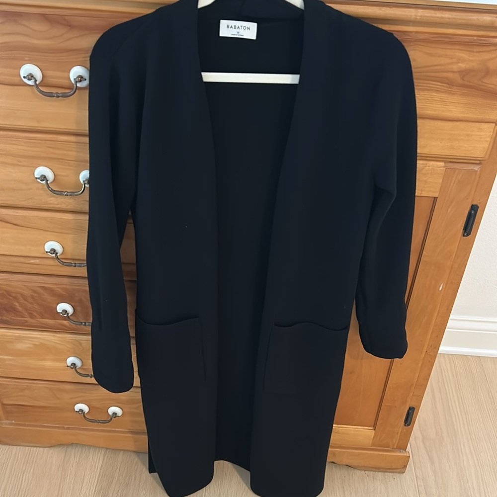 Babaton (Aritzia) Black Open Front Cardigan XS